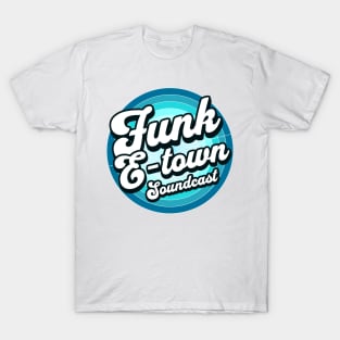 FUNK E-TOWN SOUNDCAST  - Staged Gradient Logo (Blue) T-Shirt